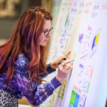 Graphic recording at a conference