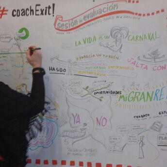 with FUNDACIÓN EXIT helping kids to celebrate their learnings